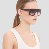 Oversized Flat Top Frame In Burgundy