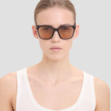 Oversized Acetate Sunglasses In Transparent Blue