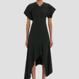 Panelled Dress In Black