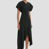 Panelled Dress In Black