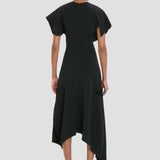 Panelled Dress In Black