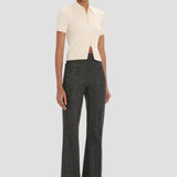 Ribbed Polo Top In Elderflower