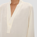 V-Neck Blouse In Ivory