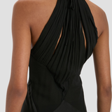 Panelled Cami Gown In Black