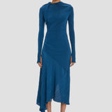 Plisse Dress In Blue