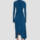 Plisse Dress In Blue