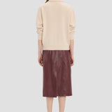 Leather Skirt In Acai