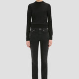 Low Waist Jean In Washed Black