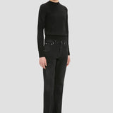 Low Waist Jean In Washed Black