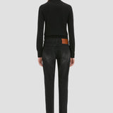 Low Waist Jean In Washed Black