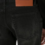Low Waist Jean In Washed Black