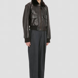 Aviator Jacket In Dark Brown