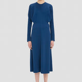 Dolman Midi Dress In Blue