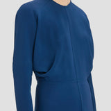 Dolman Midi Dress In Blue