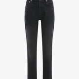 Low Waist Jean In Washed Black