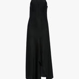 Halter Neck Midi Dress In Black