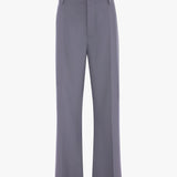 Straight Leg Folded Trouser In Flint