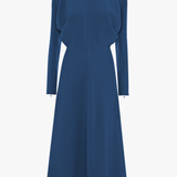 Dolman Midi Dress In Blue