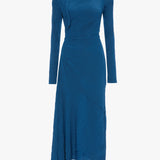 Plisse Dress In Blue