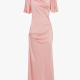 Cap Sleeve Dress In Dusty Pink