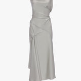 Posy Midi Dress In Magnesium