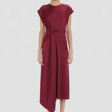 Aria Midi Dress In Burgundy