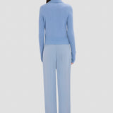 Zip Jumper In Blue Melange