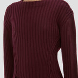 Ribbed Jumper In Acai