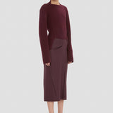 Ribbed Jumper In Acai