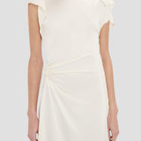 Drape Midi Dress In Ivory
