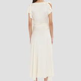 Drape Midi Dress In Ivory