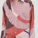Remi Shirt In Abstract Earth Print