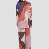 Remi Shirt In Abstract Earth Print