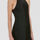 Halter Neck Midi Dress In Black