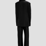 Notched Lapel Jacket In Black