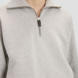 Half Zip Sweatshirt In Grey Marl