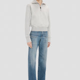 Half Zip Sweatshirt In Grey Marl