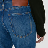 Low Waist Jean In Mid Blue Wash