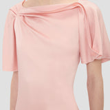 Cap Sleeve Dress In Dusty Pink