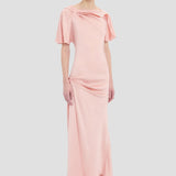 Cap Sleeve Dress In Dusty Pink