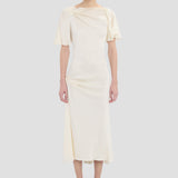 Cap Sleeve Dress In Ivory