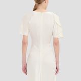 Cap Sleeve Dress In Ivory