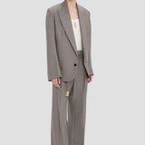 Sculptural Sleeve Jacket In Nickel