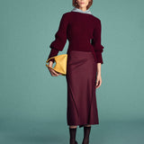 Ribbed Jumper In Acai