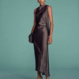 Kyra Midi Dress In Brown