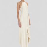 Halter Neck Midi Dress In Elderflower