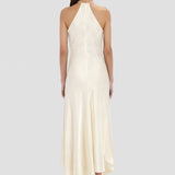 Halter Neck Midi Dress In Elderflower