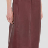 Leather Skirt In Acai