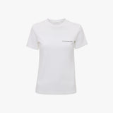 Fitted Shrunken Logo T-Shirt In White