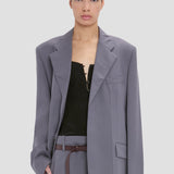 Notched Lapel Jacket In Flint